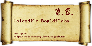 Molcsán Boglárka névjegykártya