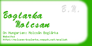 boglarka molcsan business card